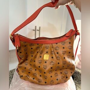 MCM monogram hobo tote